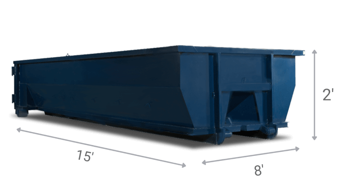 10 yard dumpster in use